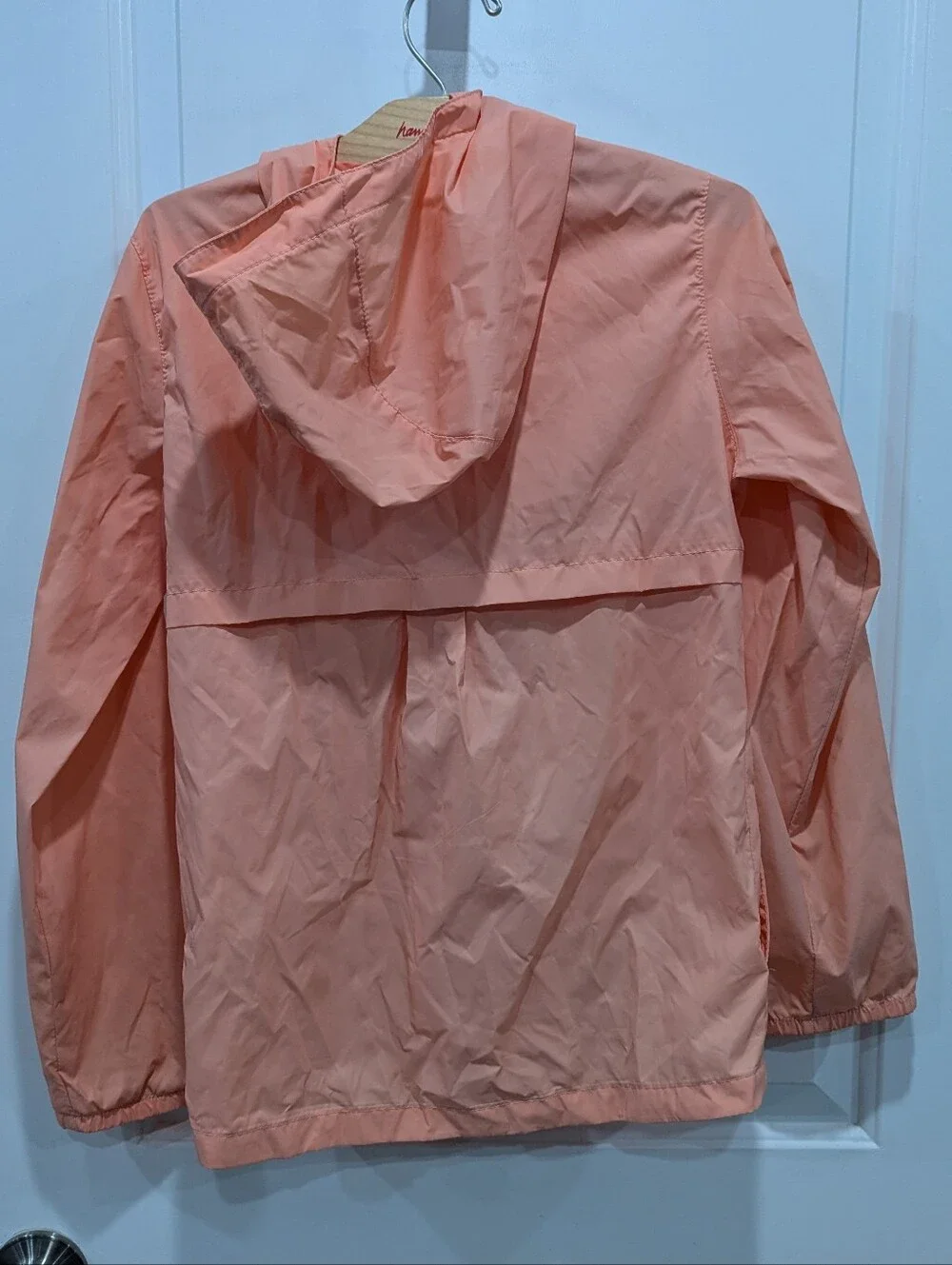 Columbia Kids Windbreaker Jacket Peach Coral Lightweight Packable Girl Medium 10